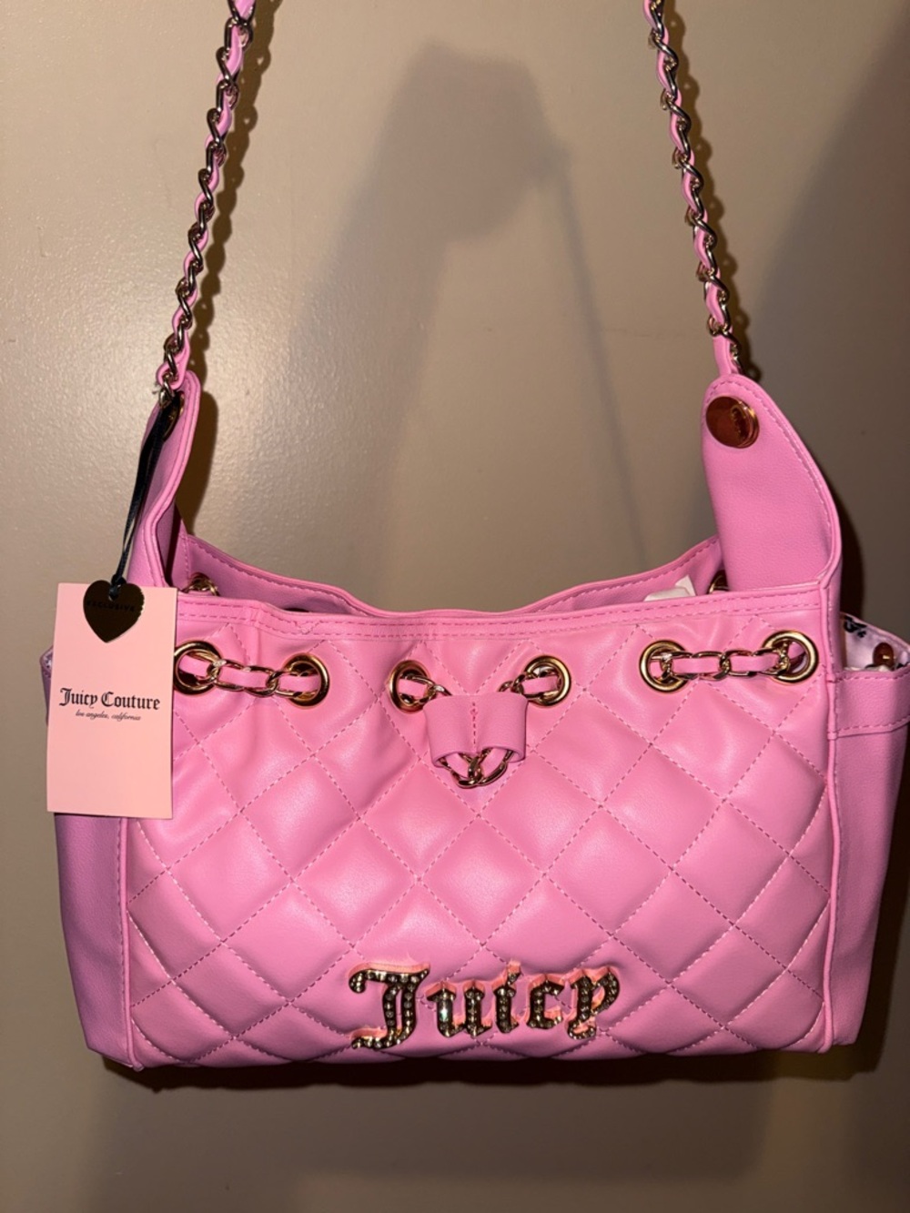 Brand New Juicy Couture Fashion Icon Cherry Blossom quilted bag